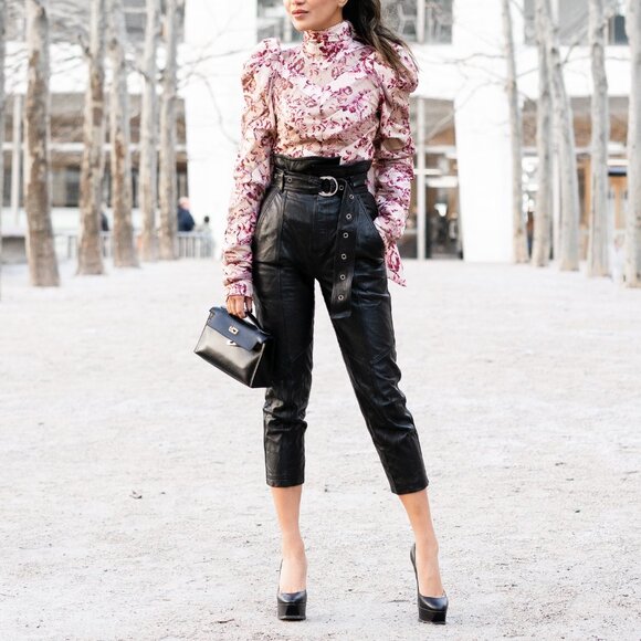 NWT Marissa Webb "Anniston" Leather Pants in Black, size 2 - Picture 12 of 13